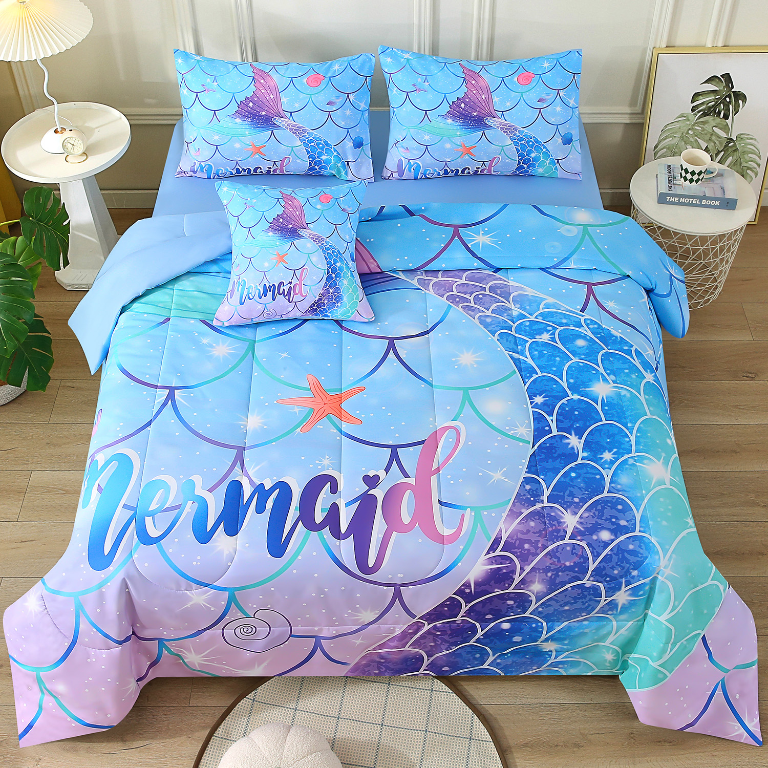 Mermaid comforter 2024 set full